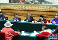 习大大参加十三届全国人大一次会议内蒙古代表团的审议